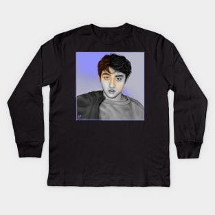 Kyungsoo (EXO) painting Kids Long Sleeve T-Shirt